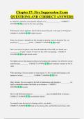 Chapter 17- Fire Suppression Exam  QUESTIONS AND CORRECT ANSWERS