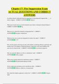 Chapter 17- Fire Suppression Exam  ACTUAL QUESTIONS AND CORRECT  ANSWERS