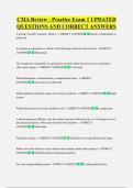 CMA Review - Practice Exam 1 UPDATED  QUESTIONS AND CORRECT ANSWERS