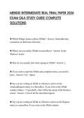 MENDIX INTERMEDIATE REAL FINAL PAPER 2026 EXAM Q&A STUDY GUIDE COMPLETE SOLUTIONS