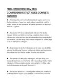 POOL OPERATORS EXAM 2026 COMPREHENSIVE STUDY GUIDE COMPLETE ANSWERS