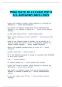 WGU MATH D125 Exam Practice Questions & Step-by-Step Solutions 2026&ndash;2027 Study Guide