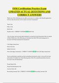 FSM Certification Practice Exam  UPDATED ACTUAL QUESTIONS AND  CORRECT ANSWERS