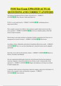 FSM Test Exam UPDATED ACTUAL  QUESTIONS AND CORRECT ANSWERS