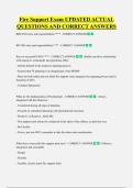 Fire Support Exam UPDATED ACTUAL  QUESTIONS AND CORRECT ANSWERS