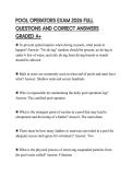 POOL OPERATORS EXAM 2026 FULL QUESTIONS AND CORRECT ANSWERS GRADED A&plus;