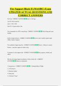 Fire Support Block II &lpar;MAOBC&rpar; Exam  UPDATED ACTUAL QUESTIONS AND  CORRECT ANSWERS