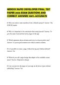 MENDIX RAPID DEVELOPER FINAL TEST PAPER 2026 EXAM QUESTIONS AND CORRECT ANSWERS 100&percnt; ACCURATE