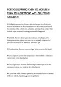 PORTAGE LEARNING CHEM 103 MODULE 6 EXAM 2026 QUESTIONS WITH SOLUTIONS GRADED A&plus;