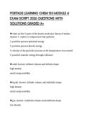 PORTAGE LEARNING CHEM 103 MODULE 6 EXAM SCRIPT 2026 QUESTIONS WITH SOLUTIONS GRADED A&plus;
