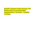 Test Bank &ndash; Rosdahl&rsquo;s Textbook of Basic Nursing 13th Edition &vert; Complete Chapters &vert; Verified Answers