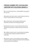 PORTAGE LEARNING PSYC 140 EXAM 2026 QUESTIONS WITH SOLUTIONS GRADED A&plus;