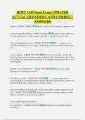 HIMT 1135 Final Exam UPDATED  ACTUAL QUESTIONS AND CORRECT  ANSWERS