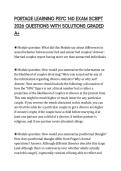 PORTAGE LEARNING PSYC 140 EXAM SCRIPT 2026 QUESTIONS WITH SOLUTIONS GRADED A&plus;