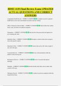 HIMT 1135 Final Review Exam UPDATED  ACTUAL QUESTIONS AND CORRECT  ANSWERS