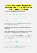 HIMT-1135 Final Study Guide Overview  Exam UPDATED ACTUAL QUESTIONS  AND CORRECT ANSWERS