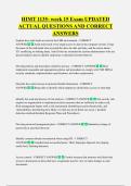 HIMT 1135- week 15 Exam UPDATED  ACTUAL QUESTIONS AND CORRECT  ANSWERS