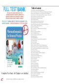 TEST BANK FOR PHARMACOTHERAPEUTICS FOR  ADVANCED PRACTICE A PRACTICAL APPROACH 5TH  EDITION BY VIRGINIA POOLE ARCANGELO&semi; ANDREW  PETERSON&semi; VERONICA WILBUR&semi; JENNIFER A&period; REINHOLD