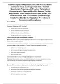 OSSF Designated Representative &lpar;DR&rpar; Practice Exam Complete Study Guide Updated 2026 &vert; Verified Questions & Answers with Detailed Rationales &vert; Comprehensive Review of On-Site Sewage Facility Regulations&comma; Texas Administrative Code 30 TAC 285&comma; Soil Evaluatio
