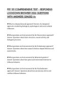 PSY 101 COMPREHENSIVE TEST &ndash; RESPONDUS LOCKDOWN BROWSER 2026 QUESTIONS WITH ANSWERS GRADED A&plus;