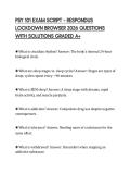PSY 101 EXAM SCRIPT &ndash; RESPONDUS LOCKDOWN BROWSER 2026 QUESTIONS WITH SOLUTIONS GRADED A&plus;