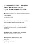 PSY 101 EXAM STUDY GUIDE &ndash; RESPONDUS LOCKDOWN BROWSER 2026 FULL QUESTIONS AND ANSWERS GRADED A&plus;