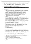 Test Bank For Foundations of Maternal-Newborn and Women's Health Nursing &lpar;8th Edition&rpar; By Sharon Smith Murray