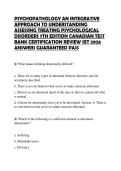 PSYCHOPATHOLOGY AN INTEGRATIVE APPROACH TO UNDERSTANDING ASSESSING TREATING PSYCHOLOGICAL DISORDERS 7TH EDITION CANADIAN TEST BANK CERTIFICATION REVIEW SET 2026 ANSWERS GUARANTEED PASS
