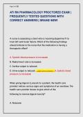 ATI RN PHARMACOLOGY PROCTORED EXAM &vert;  FREQUENTLY TESTED QUESTIONS WITH  CORRECT ANSWERS &vert; BRAND NEW&excl;
