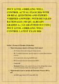 IWCF LEVEL 4 DRILLING WELL  CONTROL ACTUAL EXAM 2026 WITH  150 REAL QUESTIONS AND EXPERT VERIFIED ANSWERS &vert; WITH DETAILED  RATIONALES &vert; MCQS &vert; ALREADY  GRADED A&plus; &vert; GUARANTEED SUCCESS &vert;  IWCF LEVEL 4 DRILLING WELL  CONTROL LATEST EXAM 2026 
