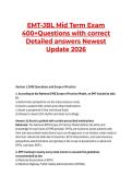 EMT-JBL Mid Term Exam Questions with correct Detailed answers Newest Update 2026
