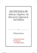 Solution Manual for Abstract Algebra&colon; An Interactive Approach 2nd Edition &ndash; William Paulsen &vert; All Chapters Complete &vert; Verified Questions & Answers