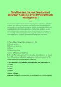 Skin Disorders Nursing Examination &vert;  2026&sol;2027 Academic Cycle &vert; Undergraduate  Nursing Focus 