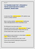 TCI TRAINING EXAM TEST &vert; FREQUENTLY  TESTED QUESTIONS WITH CORRECT  ANSWERS &vert; BRAND NEW&excl;