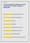 ACG CXA EXAM PREP &vert; FREQUENTLY TESTED  QUESTIONS WITH CORRECT ANSWERS &vert;  BRAND NEW&excl;