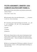 PYC3701 ASSIGNMENT 2 SEMESTER 1 2026 COMPLETE SOLUTION SCRIPT PASSED A&plus;