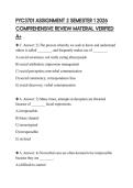 PYC3701 ASSIGNMENT 2 SEMESTER 1 2026 COMPREHENSIVE REVIEW MATERIAL VERIFIED A&plus;