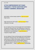ATI RN COMPREHENSIVE EXIT EXAM &vert;  FREQUENTLY TESTED QUESTIONS WITH  CORRECT ANSWERS &vert; BRAND NEW&excl; 
