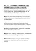 PYC3701 ASSIGNMENT 2 SEMESTER 1 2026 PREMIUM STUDY GUIDE ACCURATE A&plus;