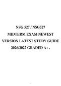 NSG 527 &sol; NSG527 MIDTERM EXAM NEWEST VERSION LATEST STUDY GUIDE 2026&sol;2027 GRADED A&plus; &period;