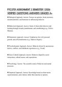 PYC3701 ASSIGNMENT 2 SEMESTER 1 2026 VERIFIED QUESTIONS ANSWERS GRADED A&plus;