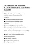 QAC LANDSCAPE AND MAINTENANCE ACTUAL EXAM PAPER 2026 QUESTIONS WITH SOLUTIONS