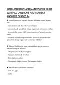 QAC LANDSCAPE AND MAINTENANCE EXAM 2026 FULL QUESTIONS AND CORRECT ANSWERS GRADED A&plus;