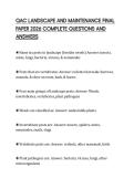 QAC LANDSCAPE AND MAINTENANCE FINAL PAPER 2026 COMPLETE QUESTIONS AND ANSWERS