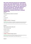WGU D440 MACRONUTRIENTS & ENERGY METABOLISM 2026 &vert; VERIFIED OA PRACTICE TEST