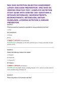 WGU D440 NUTRITION OBJECTIVE ASSESSMENT 2026 &vert; VERIFIED PRACTICE QUESTIONS & RATIONALES