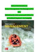 Solution Manual for Project Management&colon; The Managerial Process 8th Edition by Erik Larson & Clifford Gray &ndash; Complete Chapters 1-16
