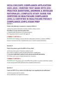 HCCA CHC&sol;CHPC COMPLIANCE APPLICATION 2026 &vert; HEALTHCARE LAW&comma; ETHICS & RISK MANAGEMENT REVIEW