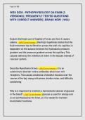 WGU D236 - PATHOPHYSIOLOGY OA EXAM &lpar;3  VERSIONS&rpar; &vert; FREQUENTLY TESTED QUESTIONS  WITH CORRECT ANSWERS &vert; BRAND NEW&excl; &vert; WGU