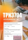 TPN3704 Assignment 50 Portfolio Due 23 September 2026  - Distinction Guaranteed  &lowbar;UNISA